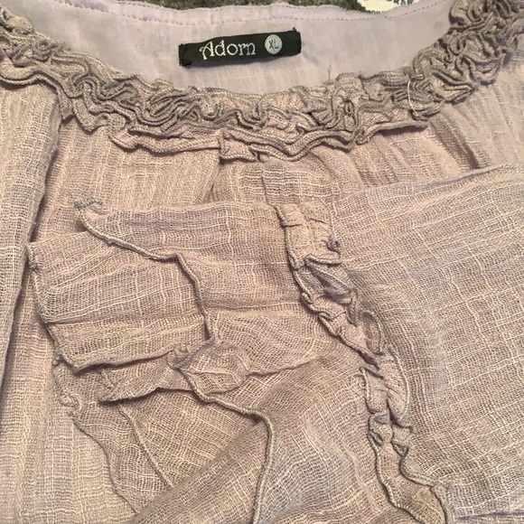 Gauze dress. Lilac gray - Picture 4 of 4